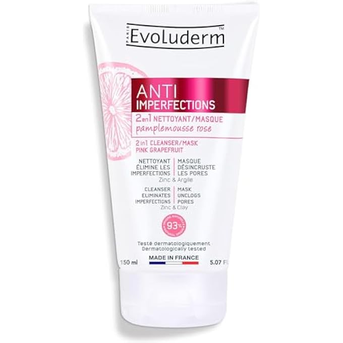 Evoluderm منظف قناع مضاد للعيوب 2 في 1 للجنسين - 150 مل - Image 1